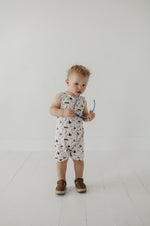 Babysprouts Boy's Sleeveless Romper - Burgers N' Dogs - Flying Ryno