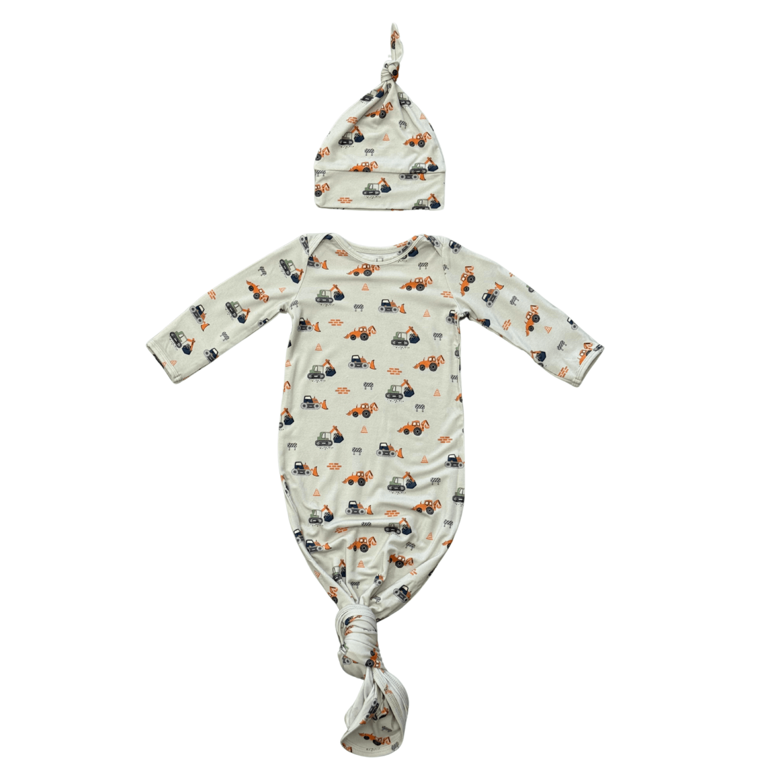 Babysprouts Knotted Sleeper Set, Construction - Flying Ryno