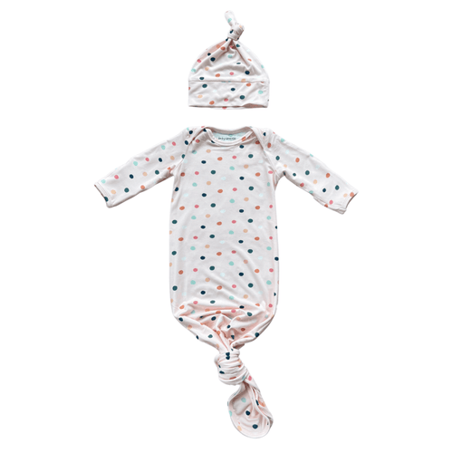 Babysprouts Knotted Sleeper Set - Summer Polka Dots - Flying Ryno