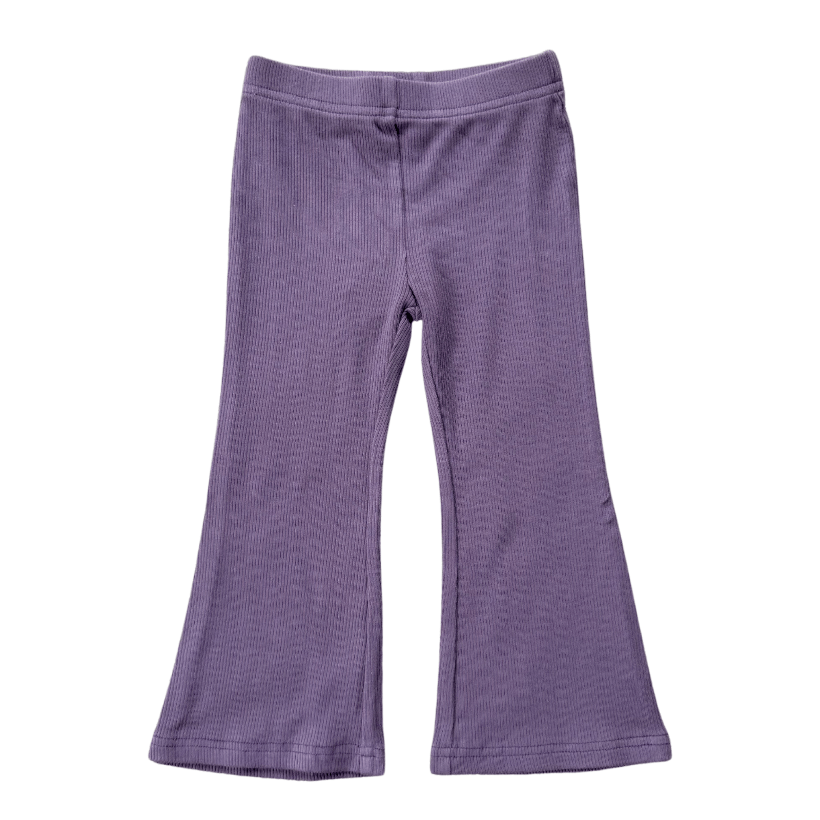 Babysprouts Lettuce Hem Tee and Flare Pants Set - Plum - Flying Ryno