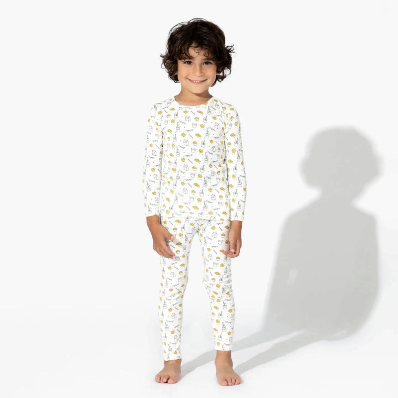Bellabu Bear Milk and Cookies Bamboo Kids Pajamas - Flying Ryno
