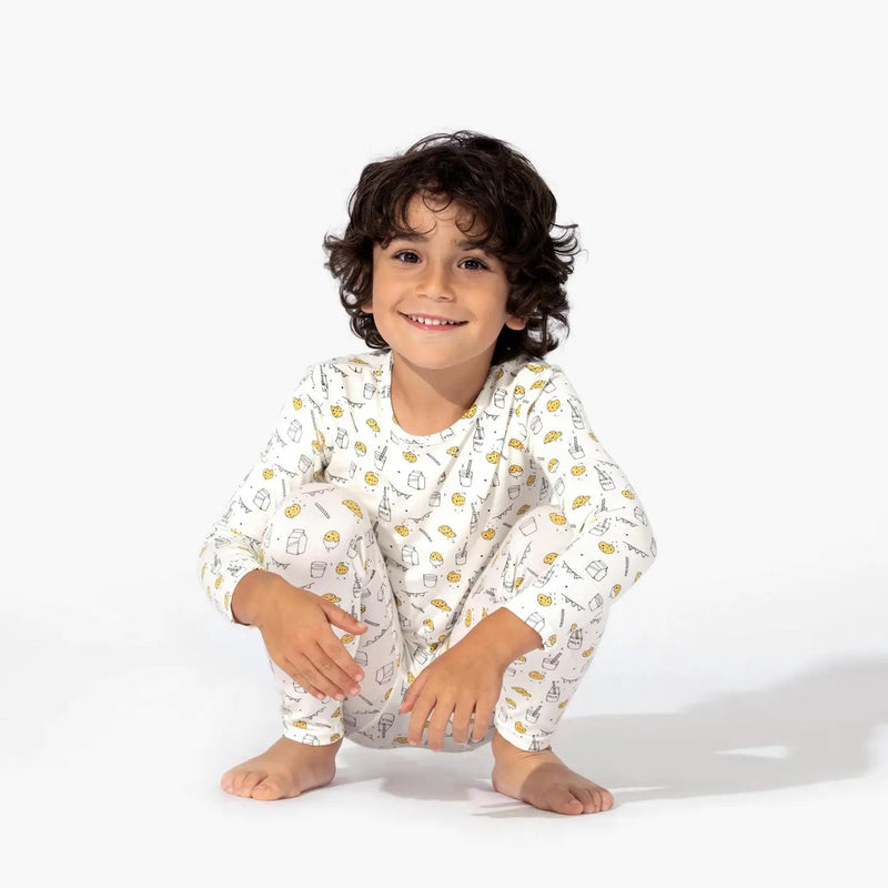 Bellabu Bear Milk and Cookies Bamboo Kids Pajamas - Flying Ryno