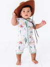 Bird and Bean Baby Bamboo Short Zip Romper - Billy Western Cowboy - Flying Ryno
