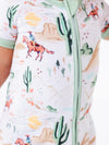 Bird and Bean Baby Bamboo Short Zip Romper - Billy Western Cowboy - Flying Ryno