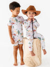 Bird and Bean Kids Bamboo Pajamas - Billy Western Kids Cowboy Clothes - Flying Ryno