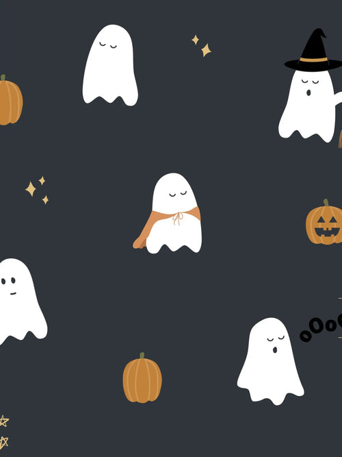 Bird and Bean Kids Bamboo Pajamas - Halloween - Charcoal - Flying Ryno