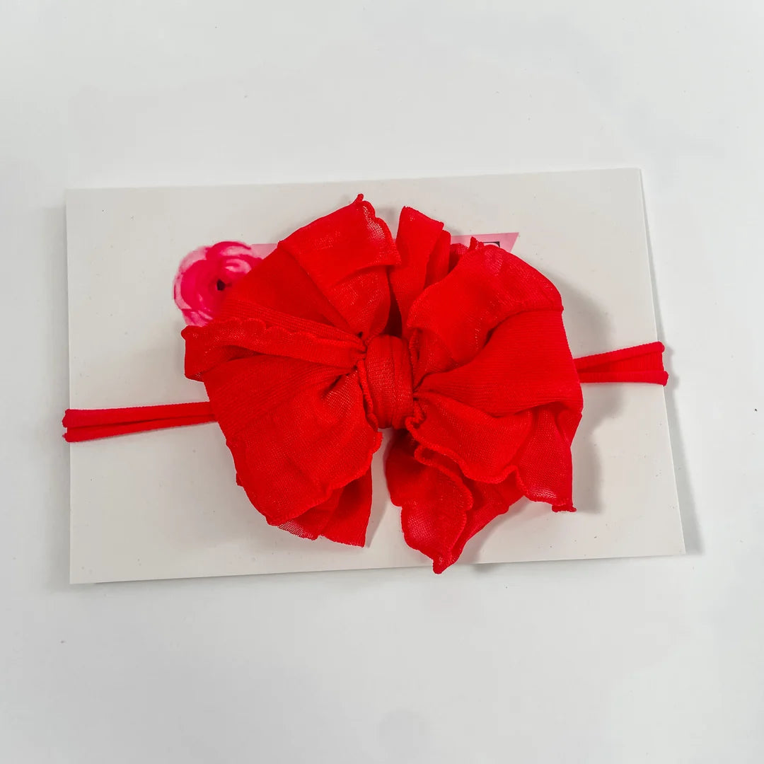 In Awe by Rockin' Royalty Mini Headband, Bright Red