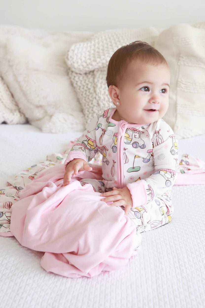 Caden Lane Convertible Zip Rompers for Girls | Best Sellers Country Club Cuties Pink - Flying Ryno