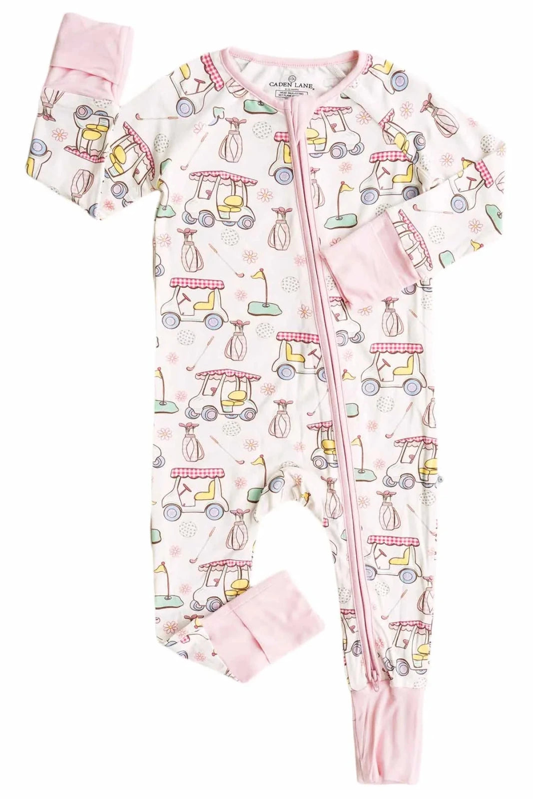 Caden Lane Convertible Zip Rompers for Girls | Best Sellers Country Club Cuties Pink - Flying Ryno