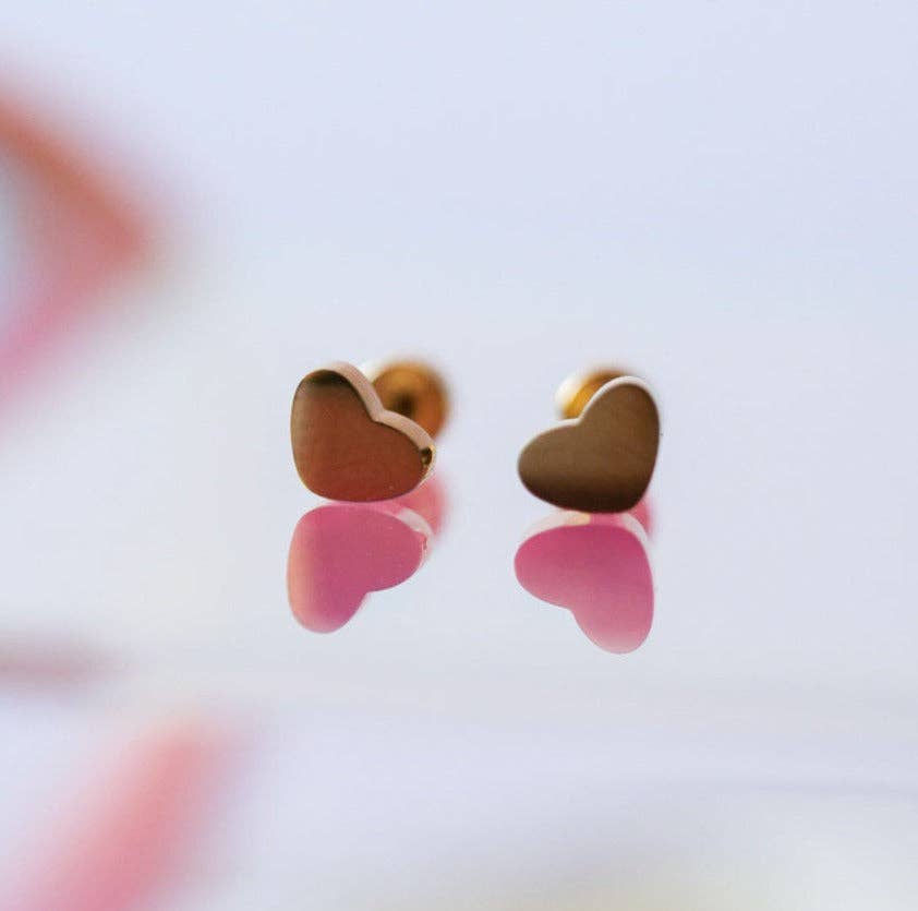 Pierced Co Tiny Classic Heart Earrings
