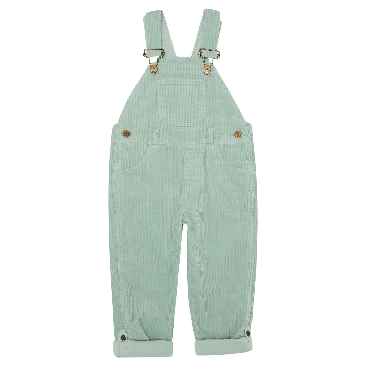 Dotty Dungarees Chunky Cord Overalls, Mint - Flying Ryno
