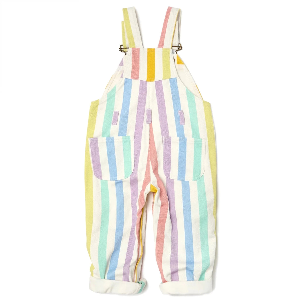 Dotty Dungarees Classic Wide Strap Overalls, Multicolor - Flying Ryno