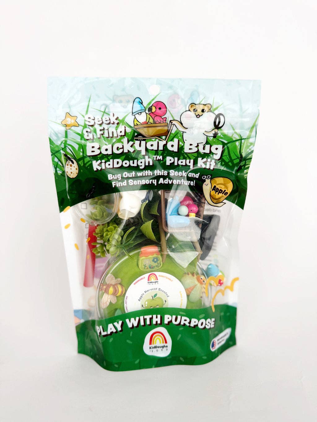 Earth Grown KidDoughs Backyard Bug Seek 'n Find KidDough Play Kit - Flying Ryno