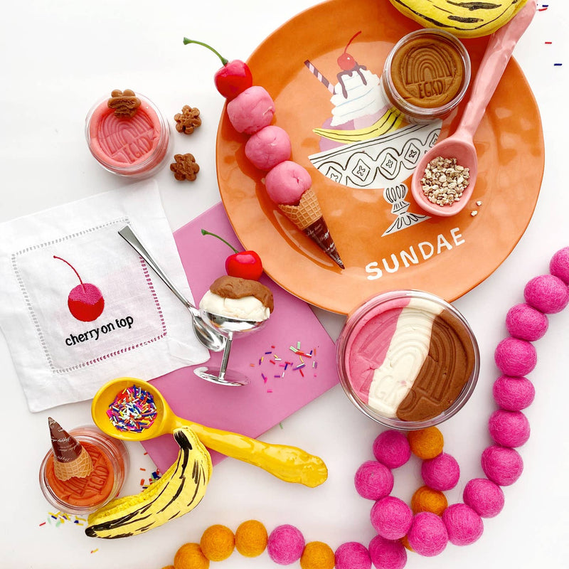 Earth Grown KidDoughs Ice Cream (Neapolitan) Kiddough Play Kit - Flying Ryno