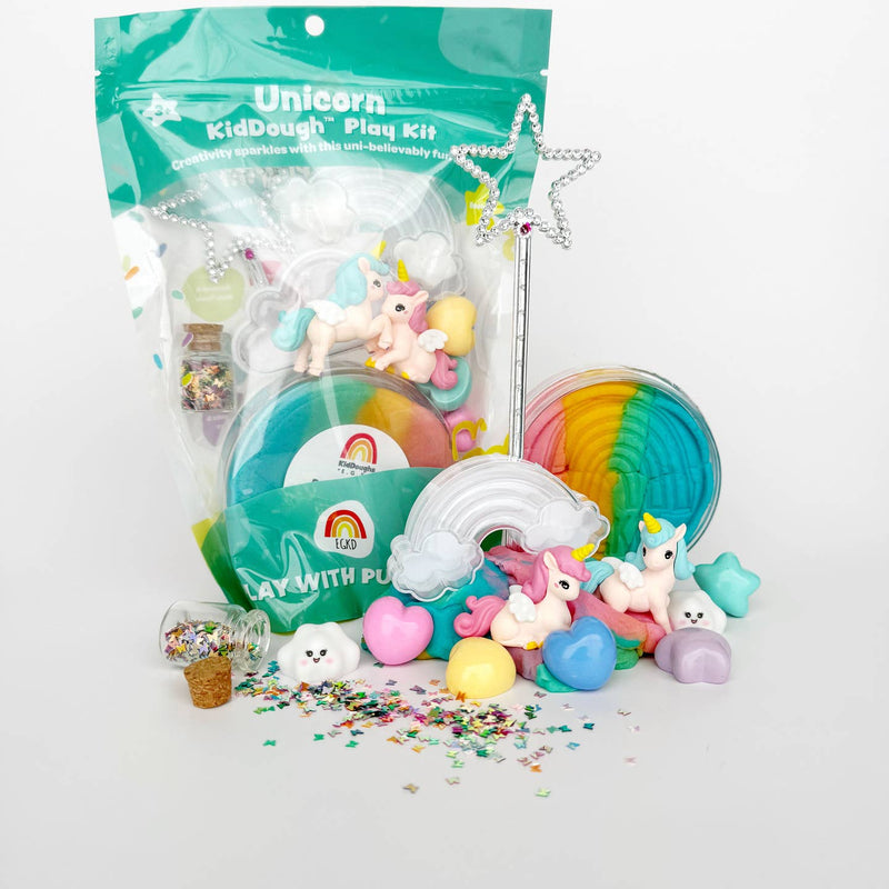 Earth Grown KidDoughs Unicorn (Rainbow Sherbet) Kiddough Play Kit - Flying Ryno