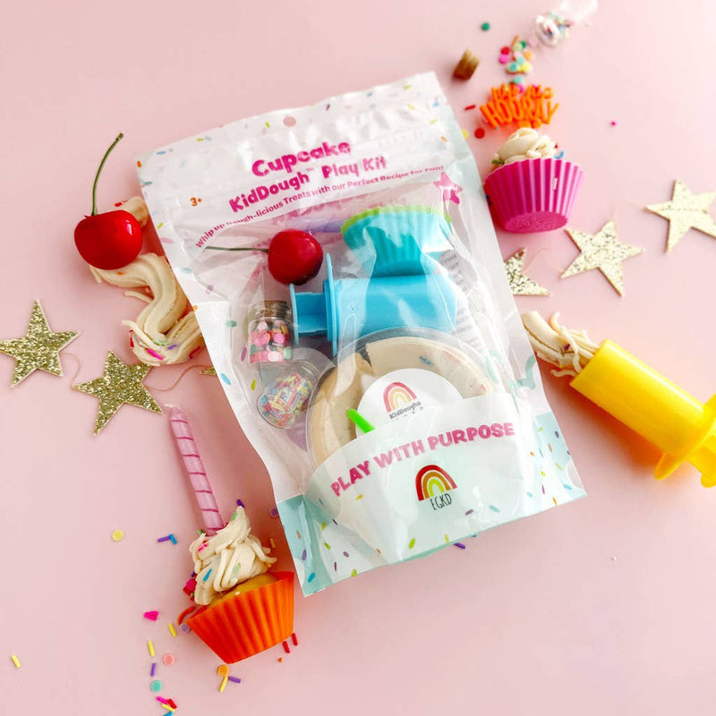 Earth Grown KidDoughsCupcake (Cupcake) Sensory Kiddough Play Kit - Flying Ryno