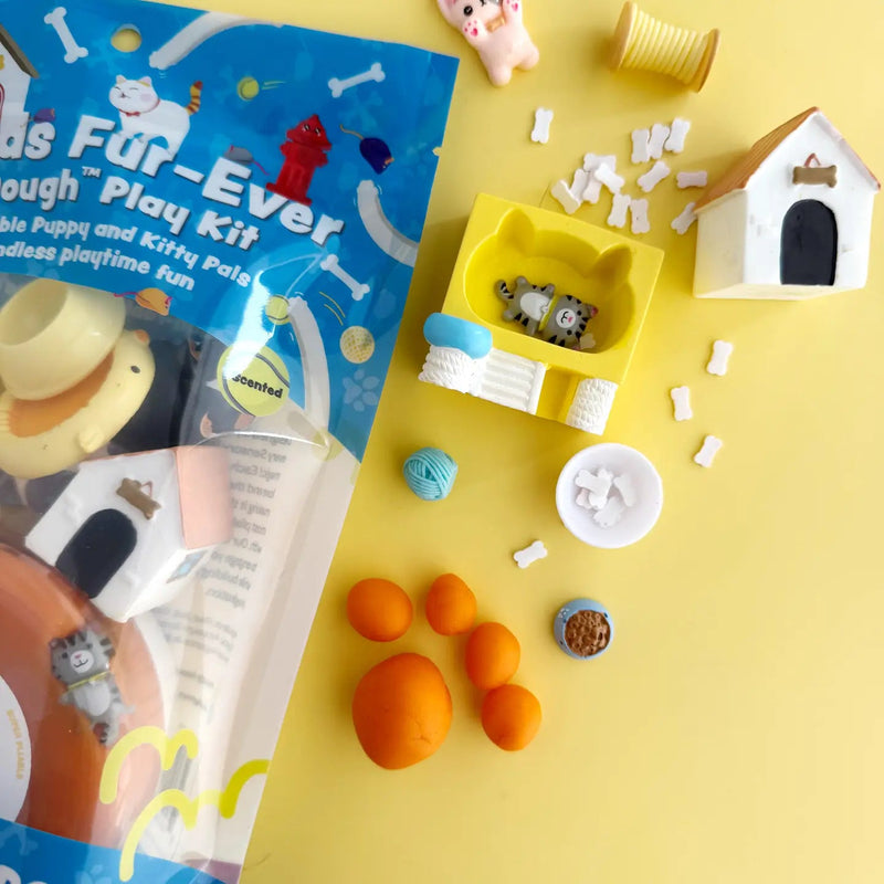 Earth Grown KidsDough Friends Fur - Ever Kiddough Play Kit - Flying Ryno