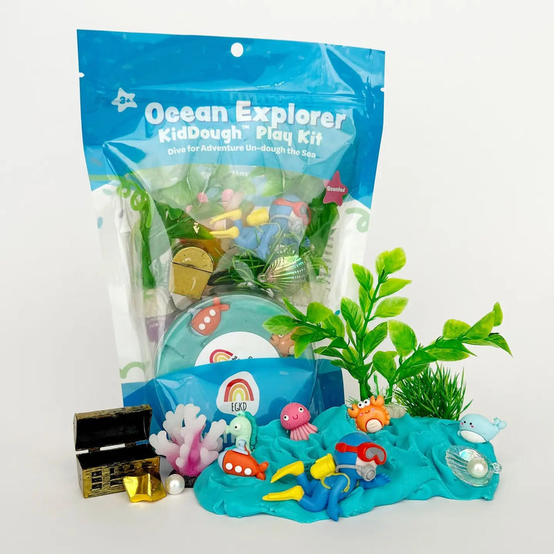 Earth Grown KidsDoughs Ocean Explorer (Blue Hawaiian) Kiddough Play Kit - Flying Ryno