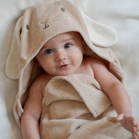 Elegant Baby Bathwrap Brown Bunny - Flying Ryno