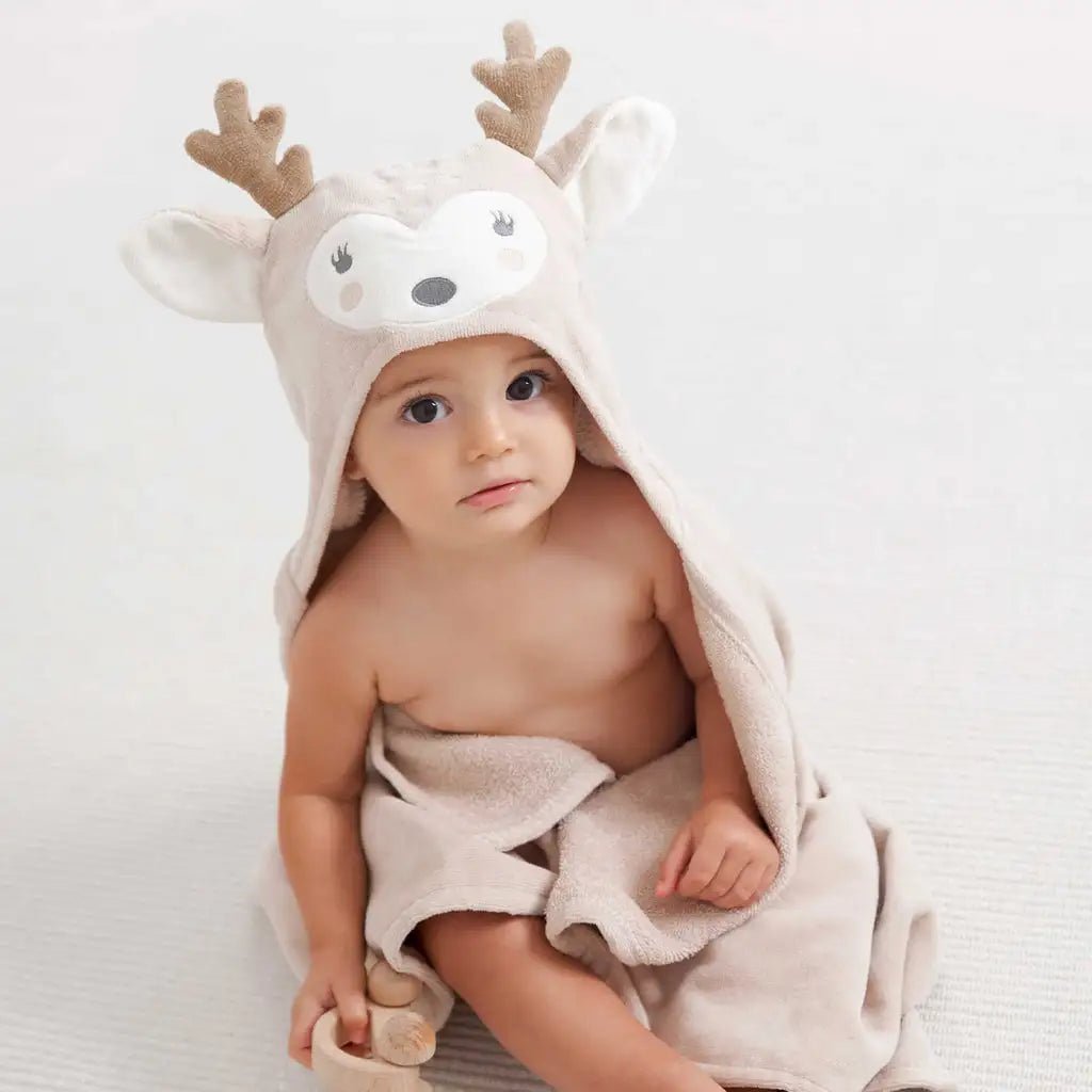 Elegant Baby Fawn Hooded Baby Bath Wrap - Flying Ryno