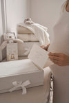 Elegant Baby Newborn Pink Swan Print Organic Cotton Pointelle Layette 3 Pc Gift Set - Flying Ryno