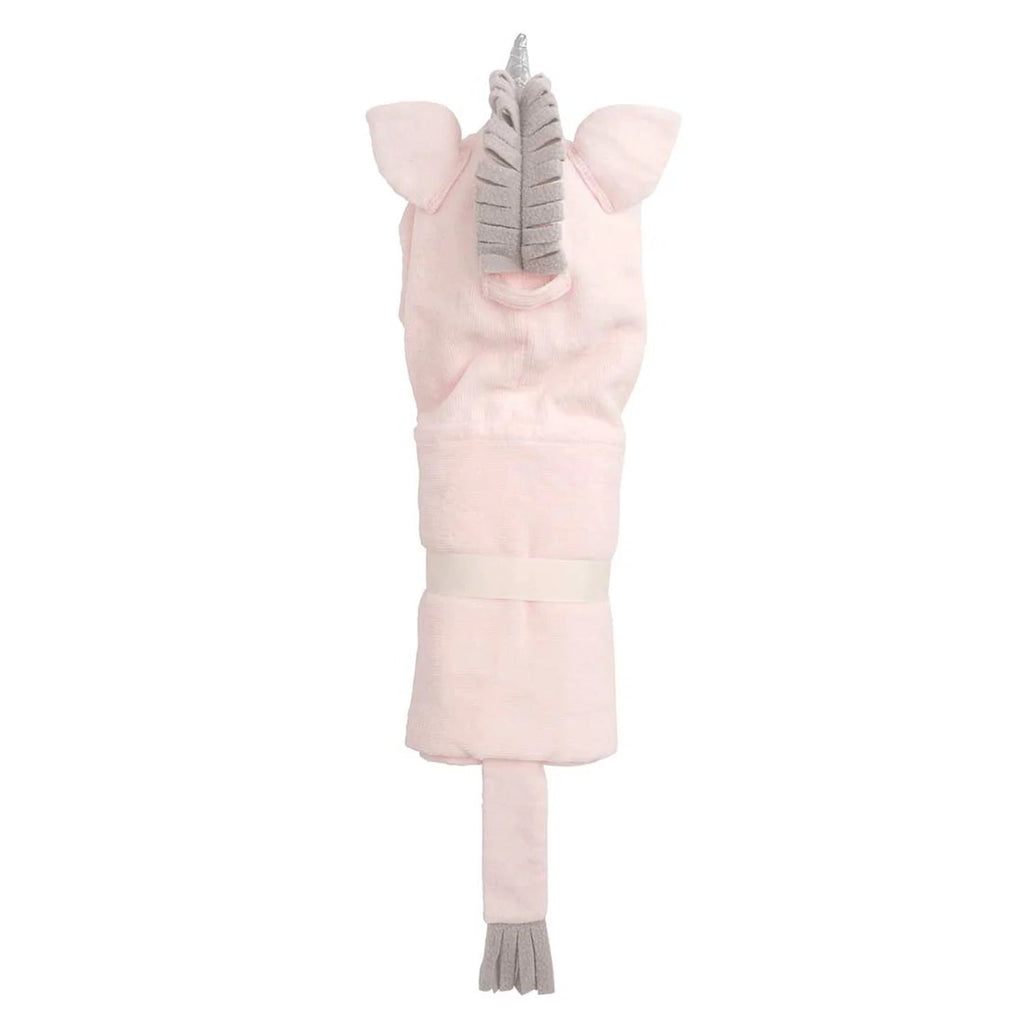 Elegant Baby Pink Unicorn Hooded Baby Bath Wrap - Flying Ryno