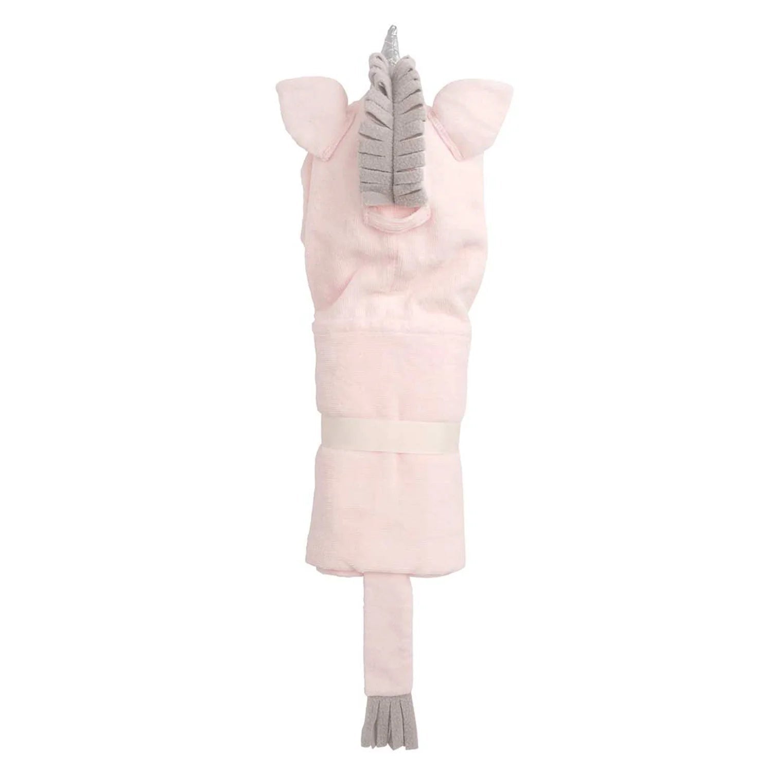 Elegant Baby Pink Unicorn Hooded Baby Bath Wrap - Flying Ryno