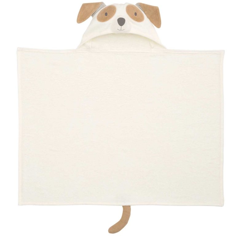 Elegant Baby Tan Puppy Hooded Baby Bath Wrap - Flying Ryno
