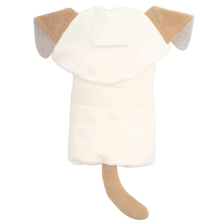 Elegant Baby Tan Puppy Hooded Baby Bath Wrap - Flying Ryno