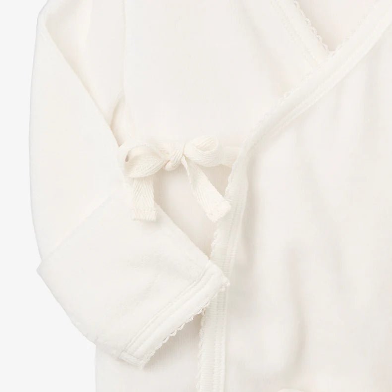 Elegant Baby Whisper White Velour Envelope Bag Newborn Set - Flying Ryno