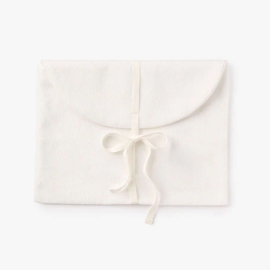 Elegant Baby Whisper White Velour Envelope Bag Newborn Set - Flying Ryno