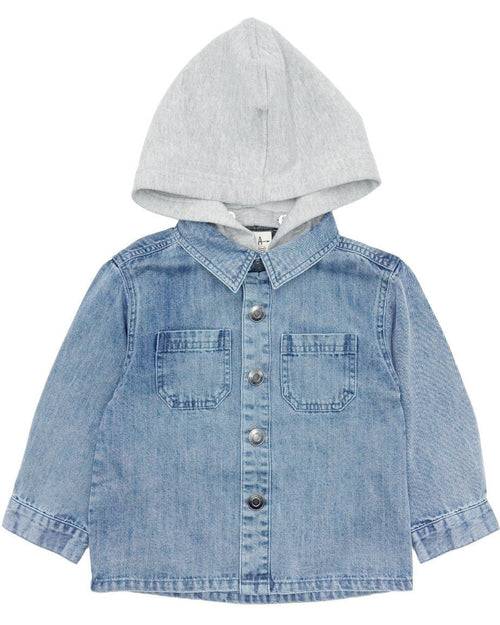 Feather 4 Arrow Ethan Denim Shacket - Washed Indigo - Flying Ryno