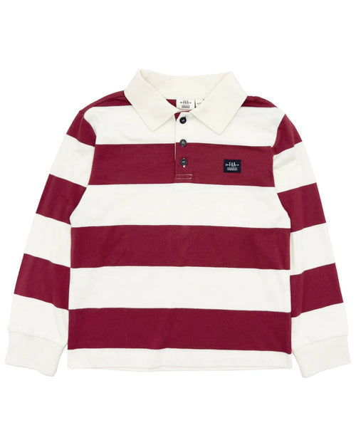 Feather 4 Arrow Nash Rugby Longsleeve Polo - Deep Red - Flying Ryno