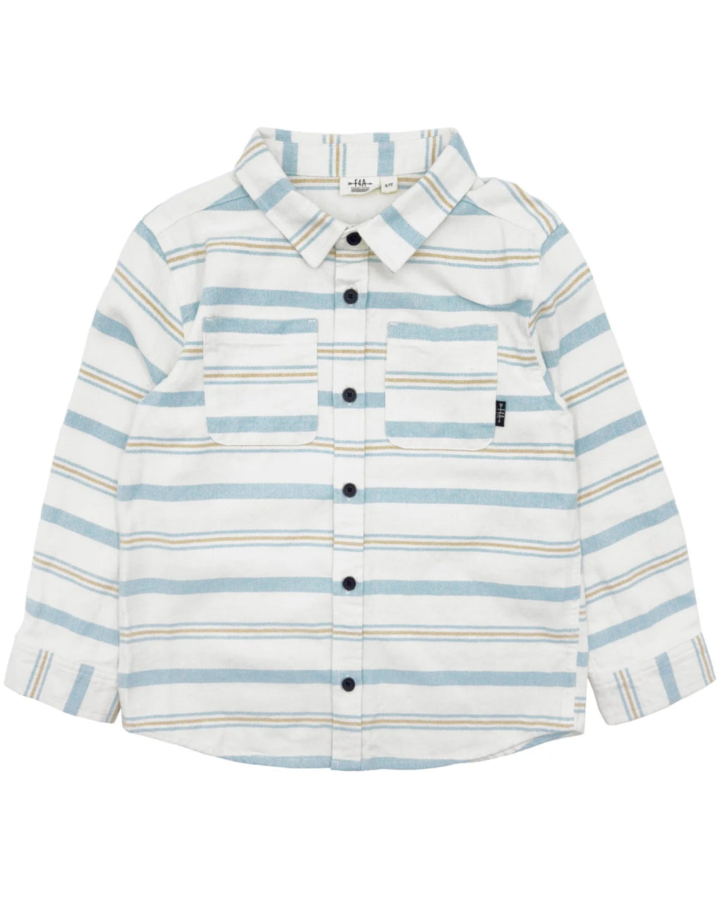 Feather 4 Arrow Sundown Stripe Flannel - Ivory - Flying Ryno