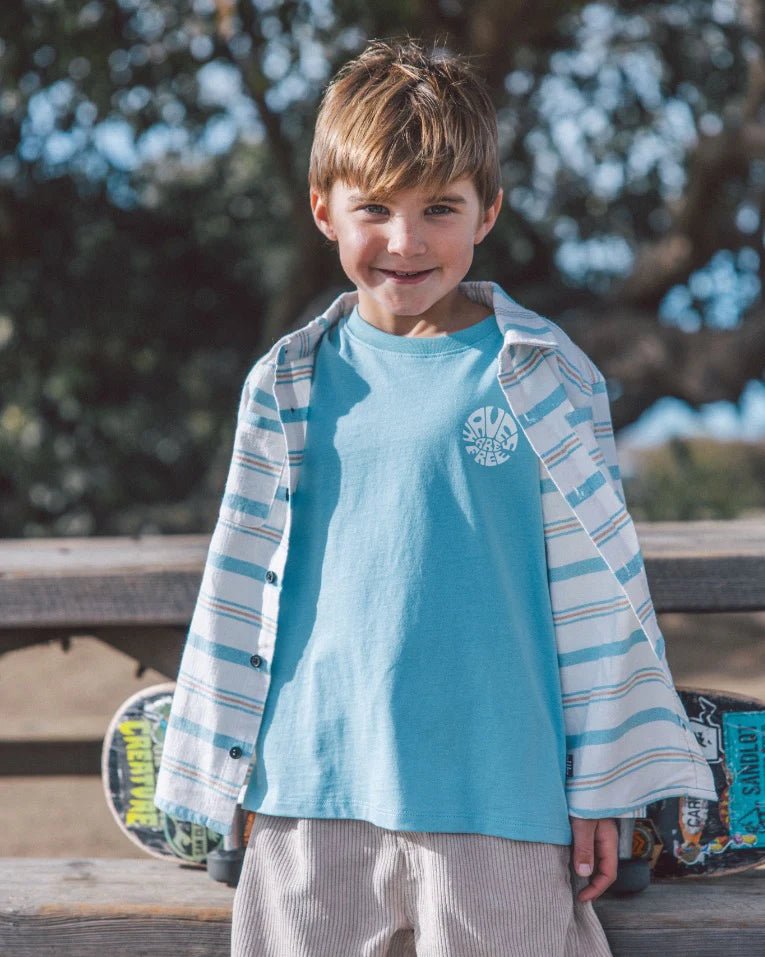 Feather 4 Arrow Sundown Stripe Flannel - Ivory - Flying Ryno