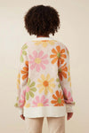 Hayden Girls Retro Daisy Knit Pullover Sweater - Flying Ryno