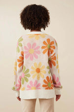 Hayden Girls Retro Daisy Knit Pullover Sweater - Flying Ryno