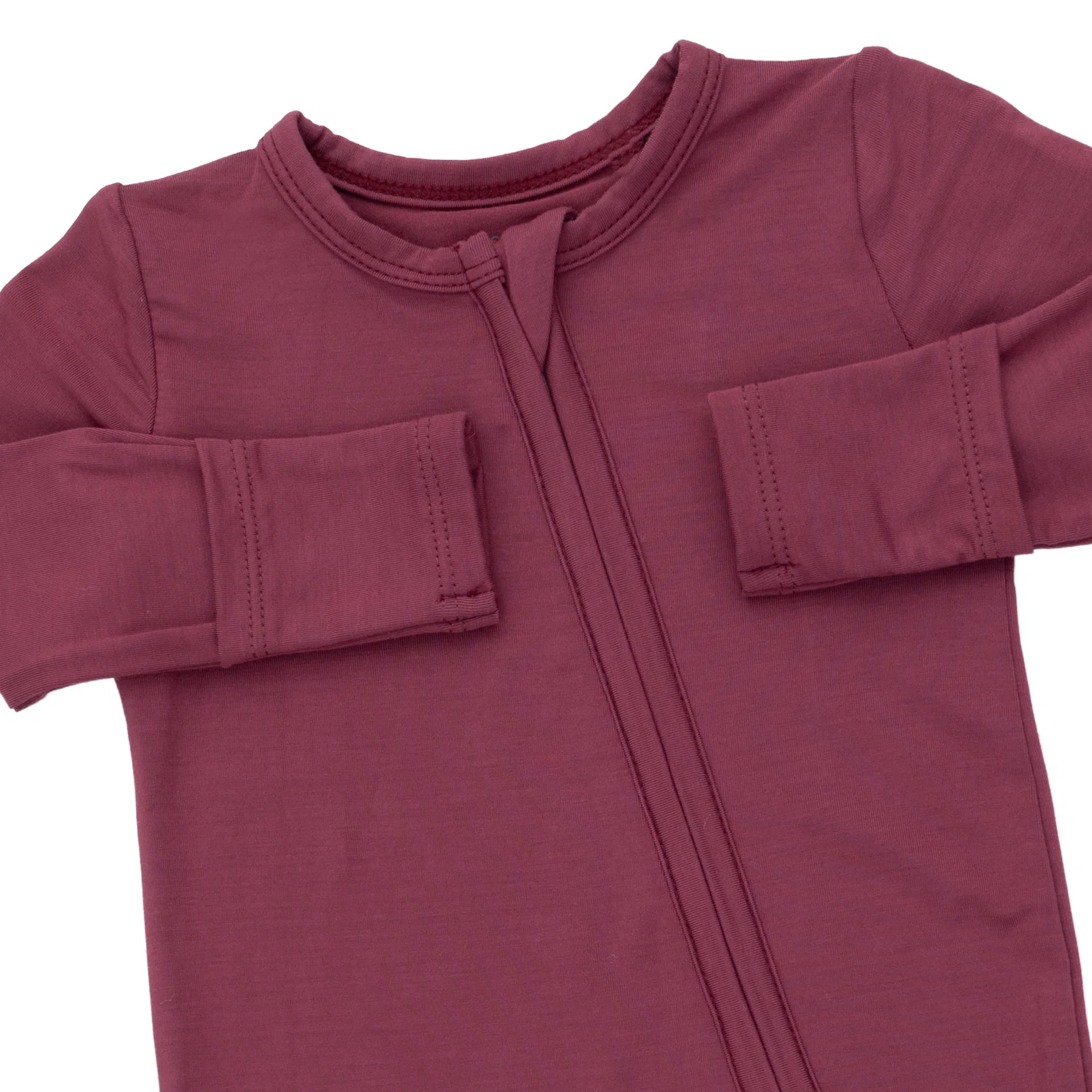 Angel Dear 2 Way Zipper Footie, Solid Oxblood Red