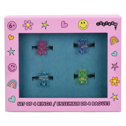Iscream Gummy Bear Rings Set of 4 - Flying Ryno