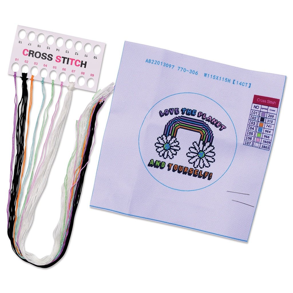 Iscream Love the Planet Cross Stitch Kit - Flying Ryno