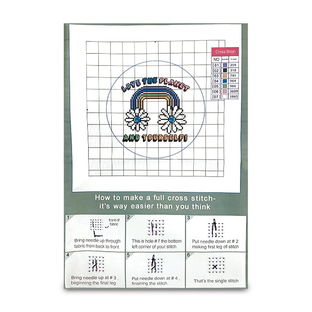 Iscream Love the Planet Cross Stitch Kit - Flying Ryno