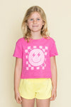 Iscream Smile Check Boxy Tee Shirt - Flying Ryno