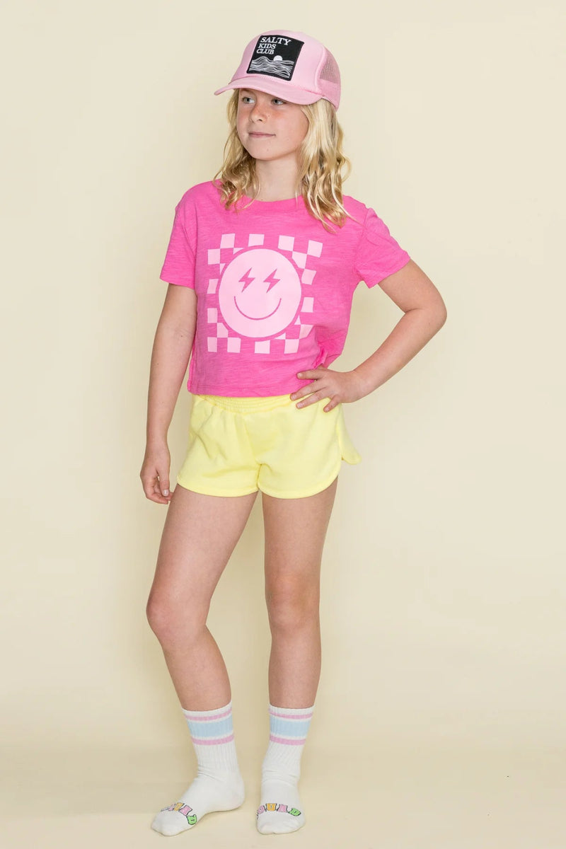 Iscream Smile Check Boxy Tee Shirt - Flying Ryno