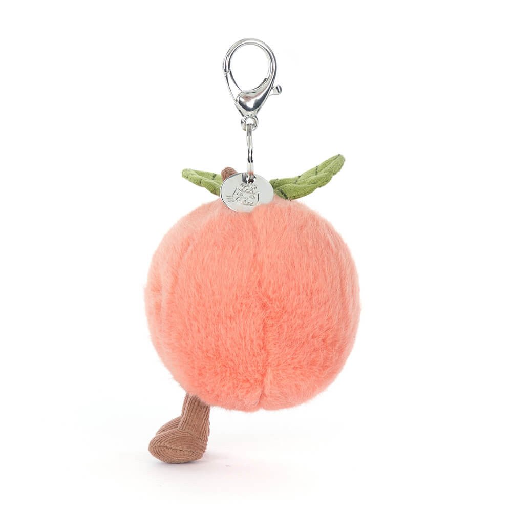 Jellycat Amuseables Peach Bag Charm - Flying Ryno