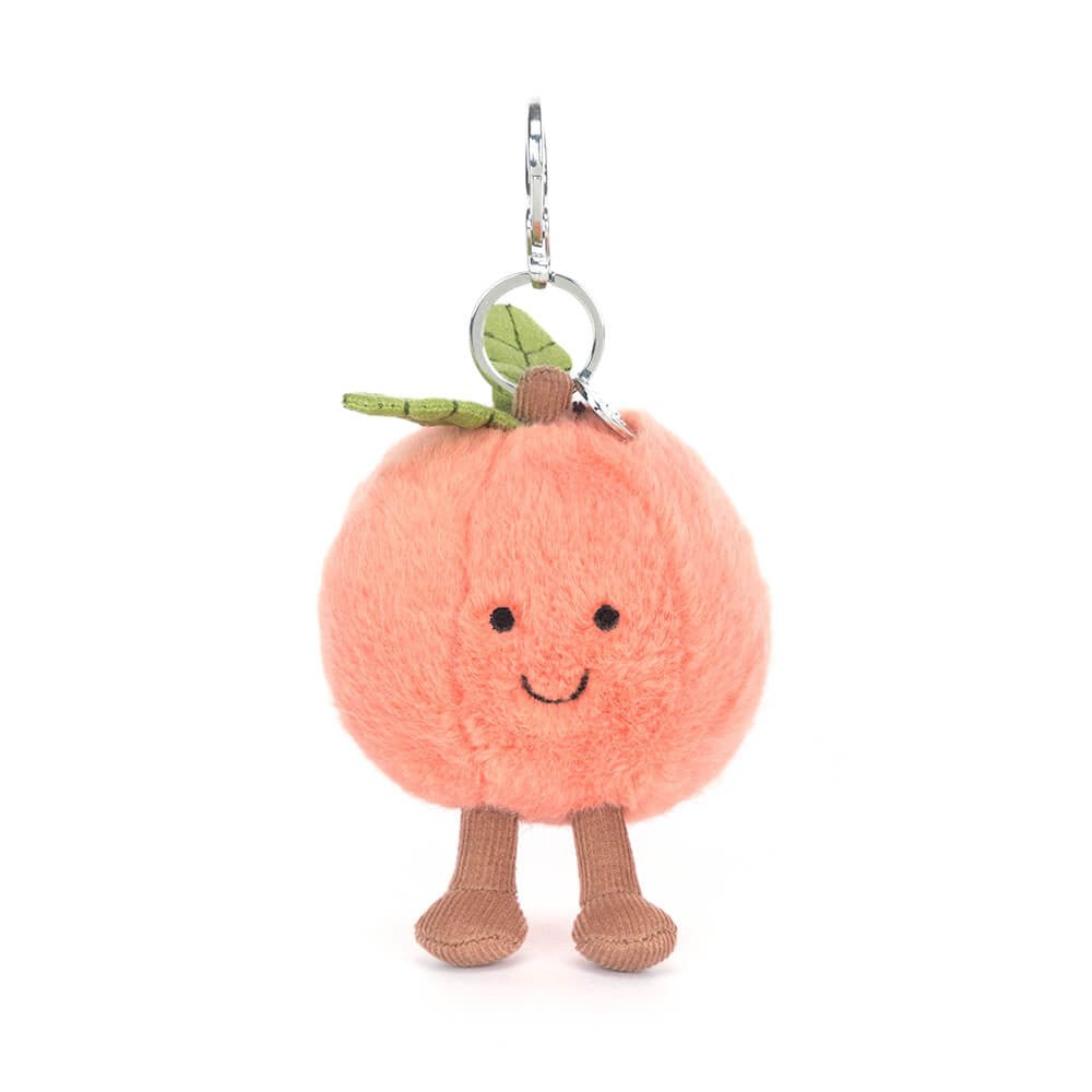 Jellycat Amuseables Peach Bag Charm - Flying Ryno