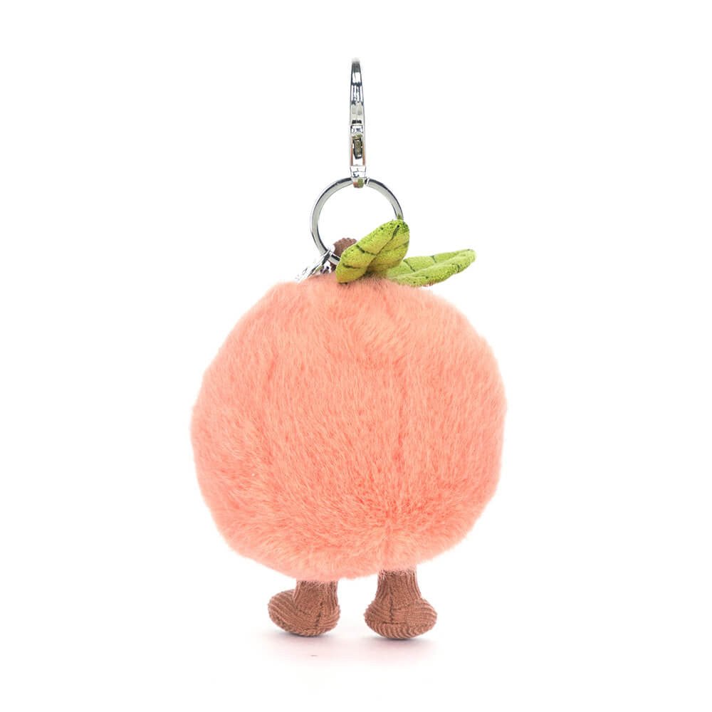 Jellycat Amuseables Peach Bag Charm - Flying Ryno
