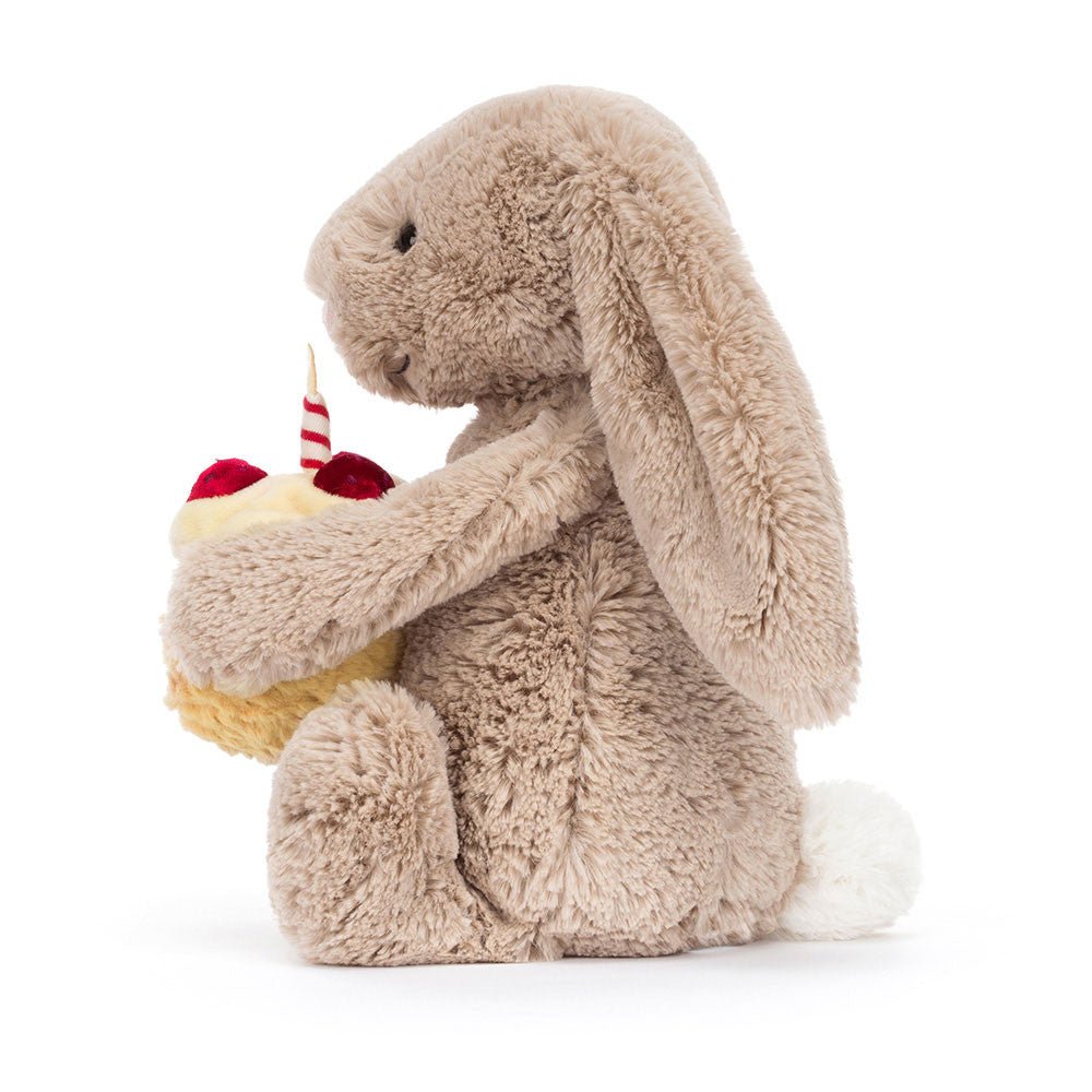 Jellycat Bashful Beige Bunny 'Birthday' - Flying Ryno