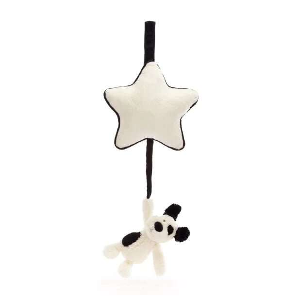 Jellycat Bashful Black & Cream Musical Pull - Flying Ryno