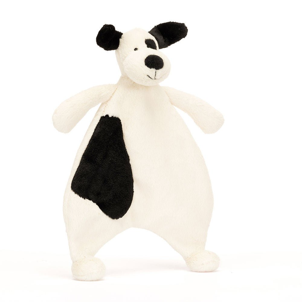 Jellycat Bashful Black & Cream Puppy Comforter - Flying Ryno