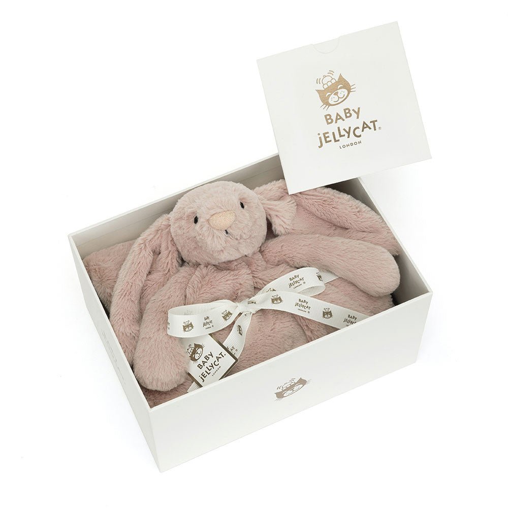 Jellycat Bashful Luxe Bunny Rosa Blankie - Flying Ryno